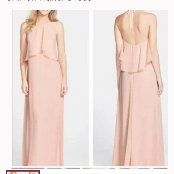 Euc XL Nouvelle AM / ALE Pink Blush Short Formal Cocktail Dress with Ruffle - Picture 4 of 14